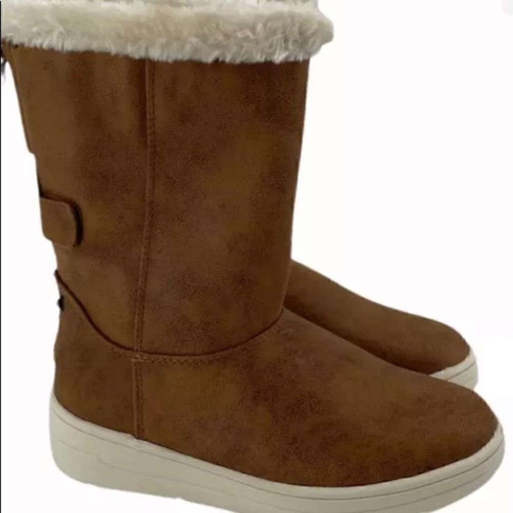 💥Cat & Jack Girl  faux suede shearling Boot -1 - Picture 7 of 11